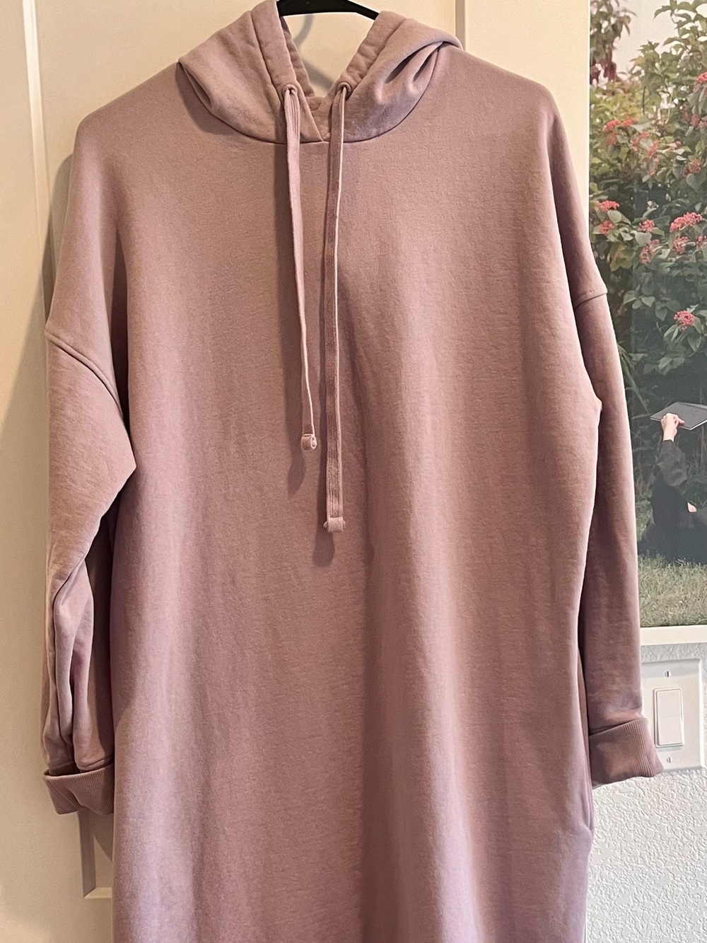 COS Oversized Sweatshirt Hoodie Dress – women’s Size L – Soft Lilac - Picture 6 of 7